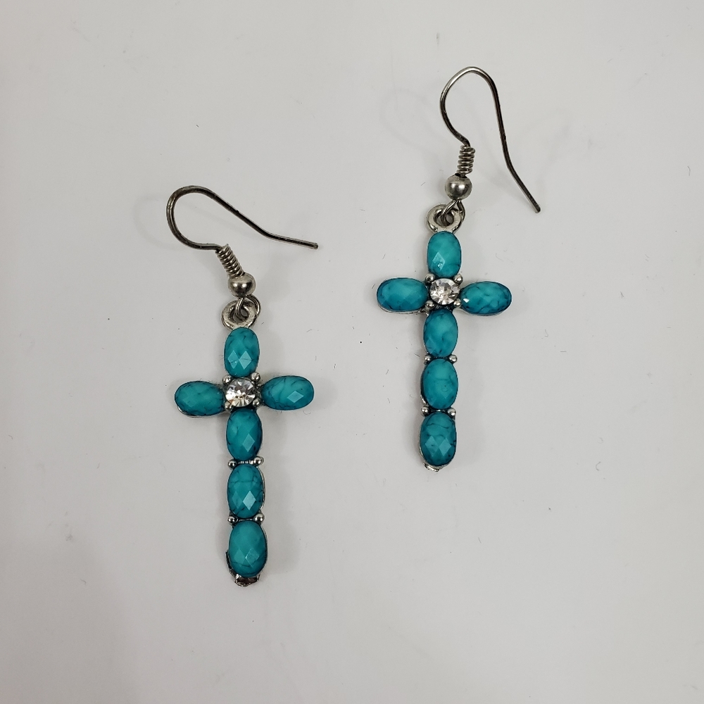 Cross Pendant Earrings - Picture 1 of 6